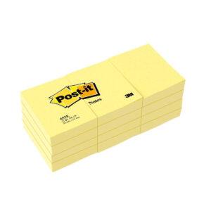 3M Post-it Notes 653, 1.5×2 inches, 12pads/pack, Canary Yellow