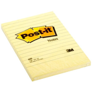 3M Post-it Notes 660, 4×6 inches, Lined Canary Yellow
