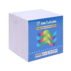 Sinarline Paper Cube without gum 9x9x9cm, White