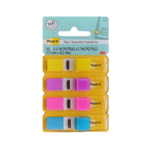 3M Post-it Flags 683-4AB, 0.47×1.7 inches, Bright Colors