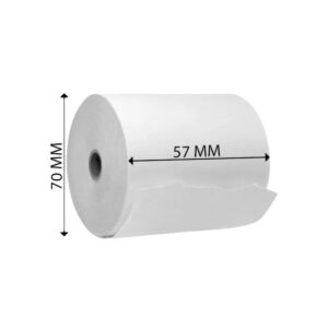 EMIGO Thermal Cash Roll, 57x70mm x 0.5 inch, 5/pack, White