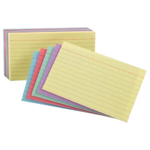 MESCO Index Cards 3×5 inches, 160gsm, 100sheets/pack, Colored
