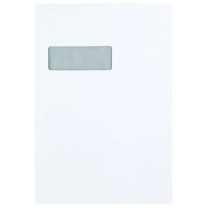 Hispapel Envelope 324x229mm, C4 with window, 100gsm, White